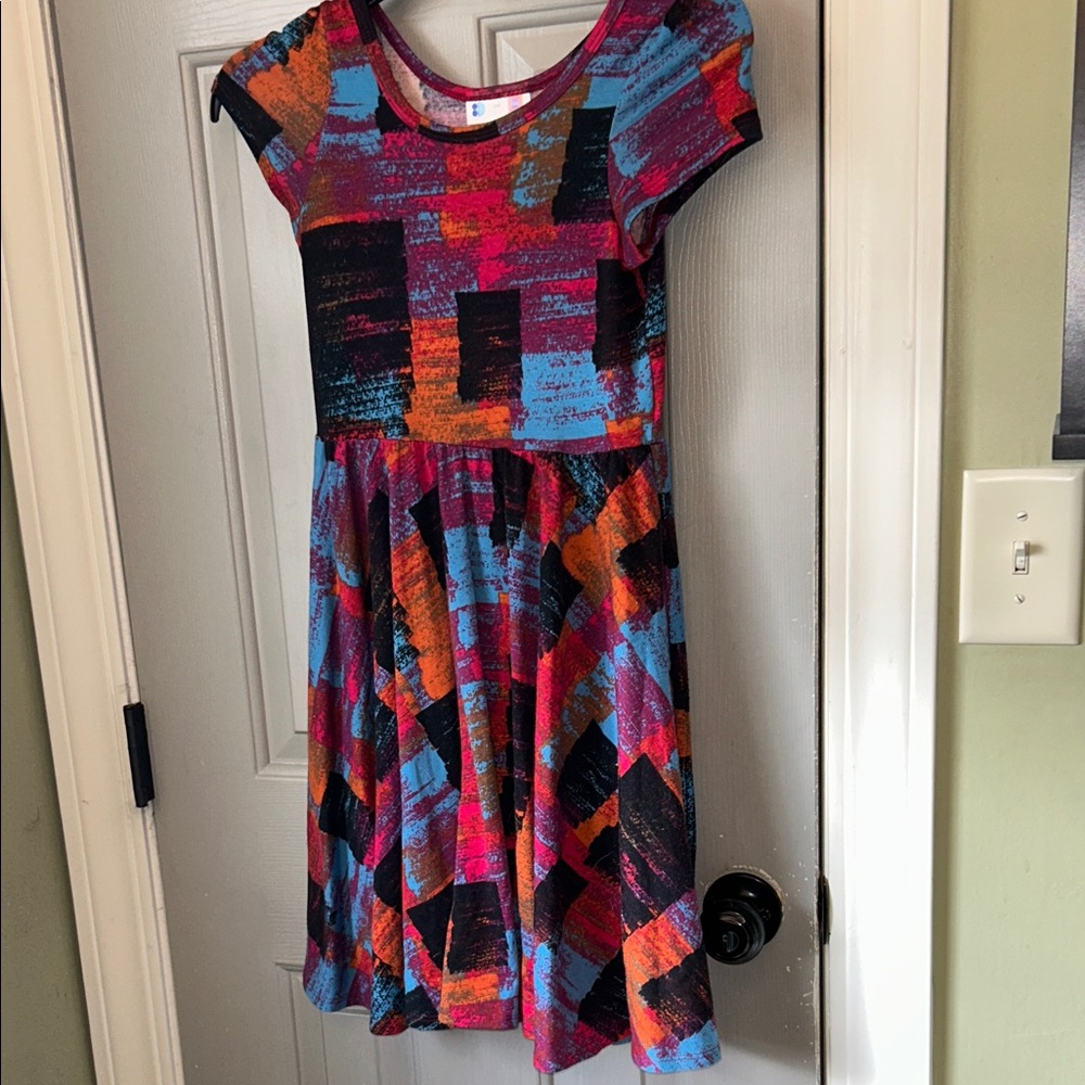 Dot Dot Smile Multicolor Abstract Kids Dress